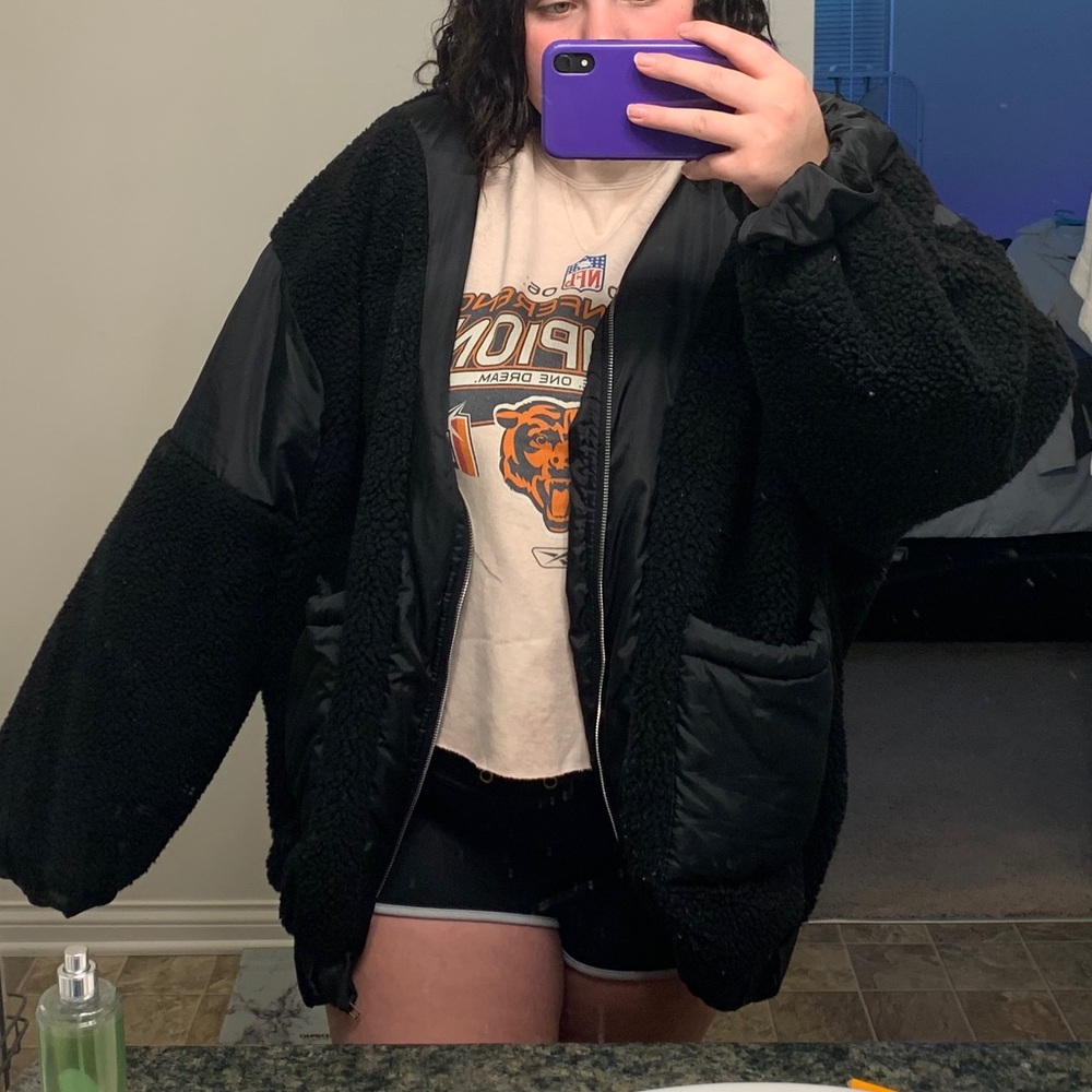 PRETTY LITTLE THING BORG OVERSIZED COAT